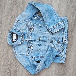 Diesel kids denim jacket light blue boys size xs (5)